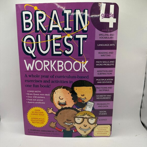 Brain Quest Workbook: Grade 4 - Curriculum-Based Activities & Exercises - Picture 1 of 4